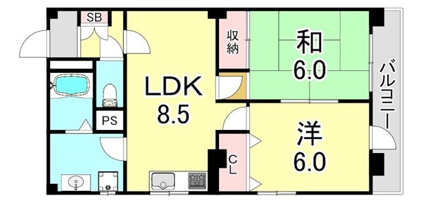 黒瀬ビルの物件間取画像